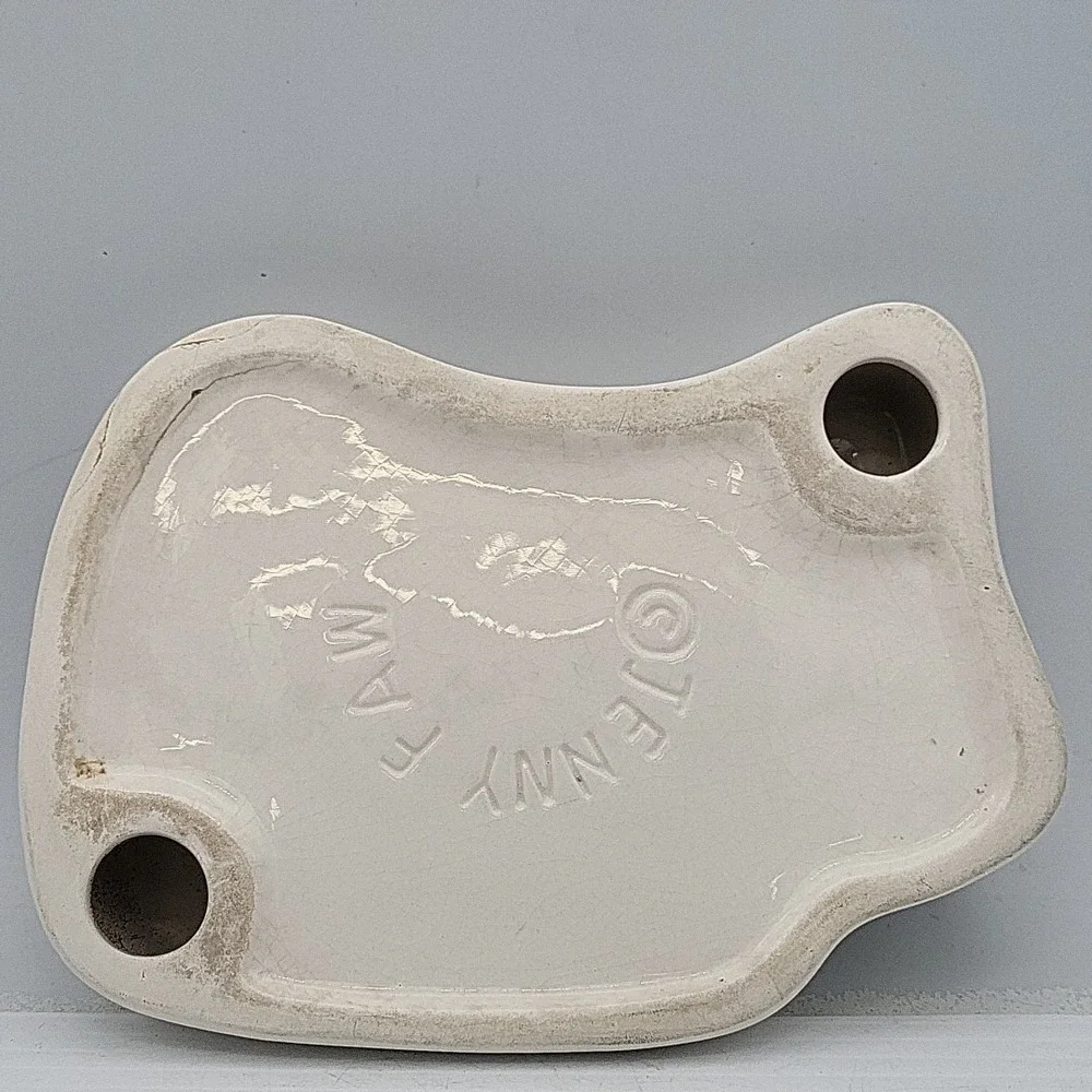 Vtg Jenny Faw Spotted Dog Soap Dish Trinket Vanity 5